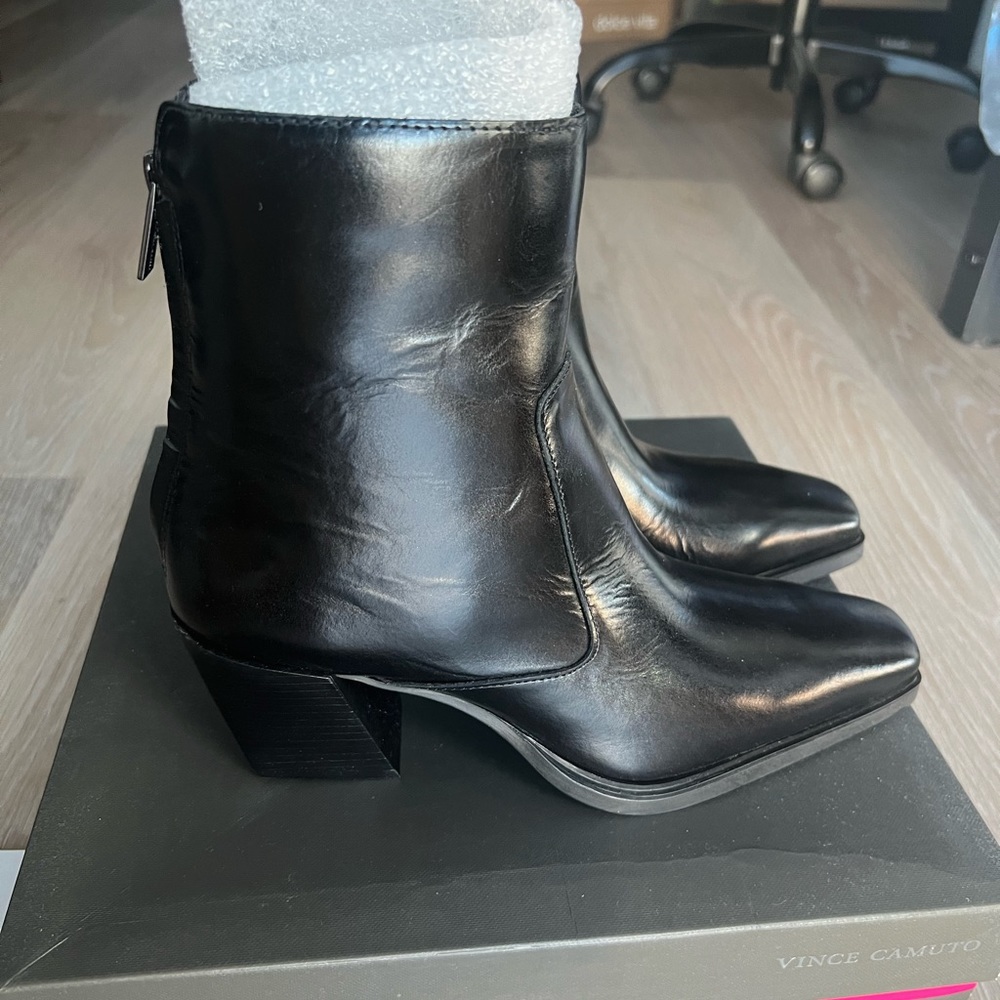 Vince Camuto Western Block Heel Booties